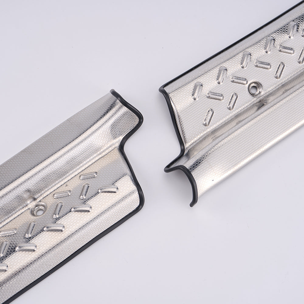 Silver Stainless Steel Door Step/Sill Trims Suitable for 70 Series Landcruiser Single Cab