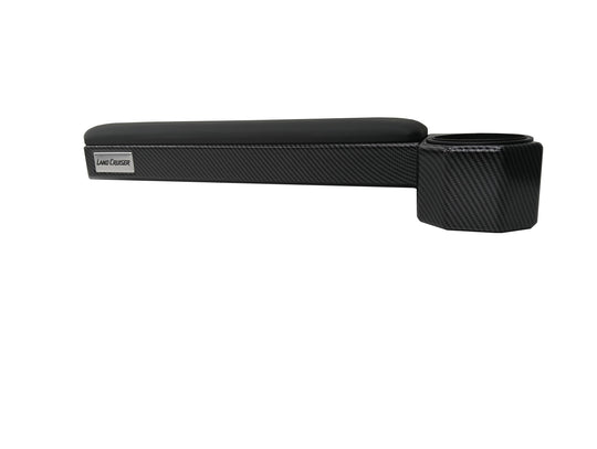 Aftermarket Carbon Magnetic Arm Rest Cupholder Set Long Version Suitable for Landcruiser 70 Series