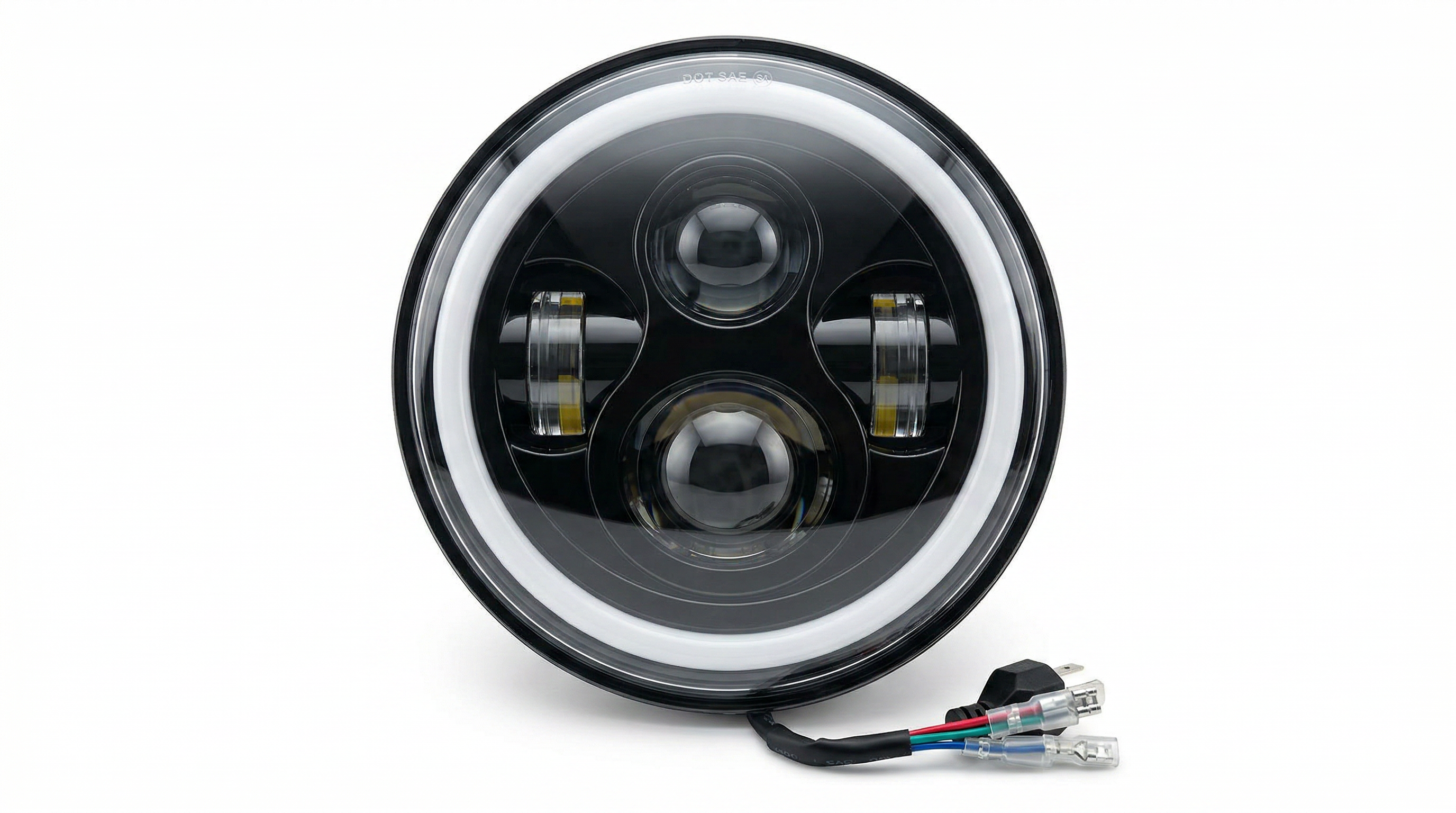 7 Inch LED Headlight Assembly for Toyota Landcruiser with Indicator Ring (set of 2)