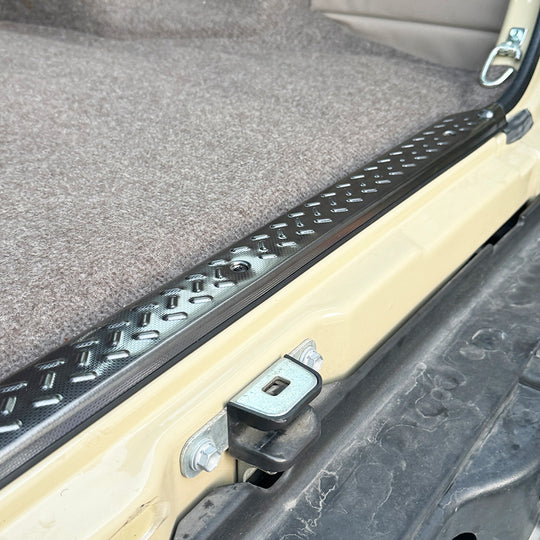 Black Stainless Steel Trunk Sill (Rear) Trims Suitable for 76/78/100/105/200/300 Series Landcruiser's..