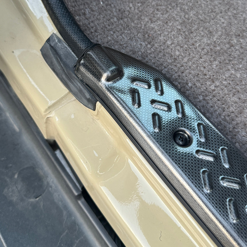 Black Stainless Steel Trunk Sill (Rear) Trims Suitable for 76/78/100/105/200/300 Series Landcruiser's.