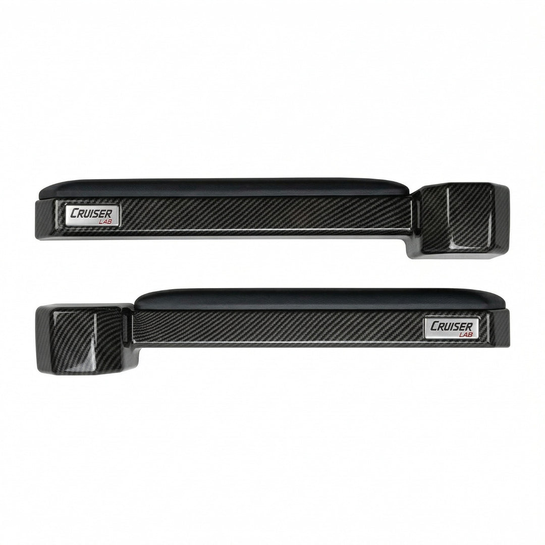 Aftermarket Carbon Magnetic Arm Rest Cupholder Set Long Version Suitable for Landcruiser 70 Series