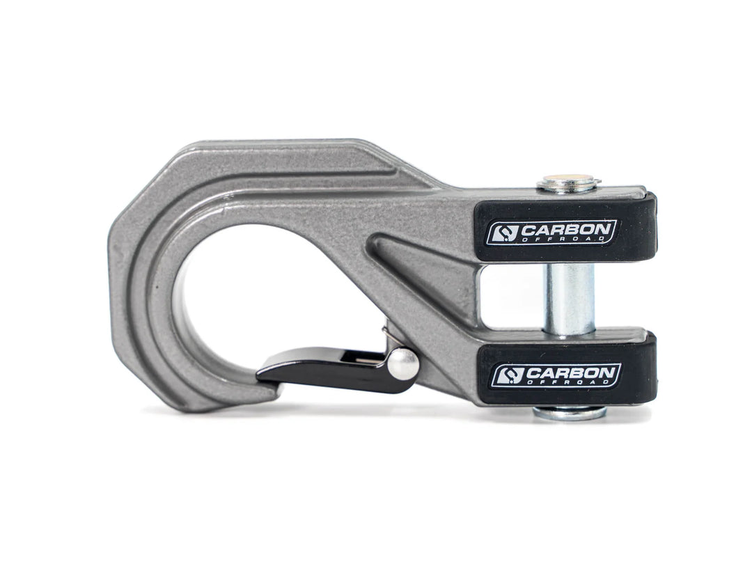 Carbon Offroad MegaPro Winch Hook - Recovery Silver