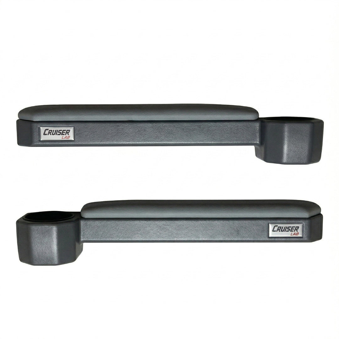 Aftermarket Grey Magnetic Arm Rest Cupholder Set Long Version Suitable for 70 Series Landcruiser