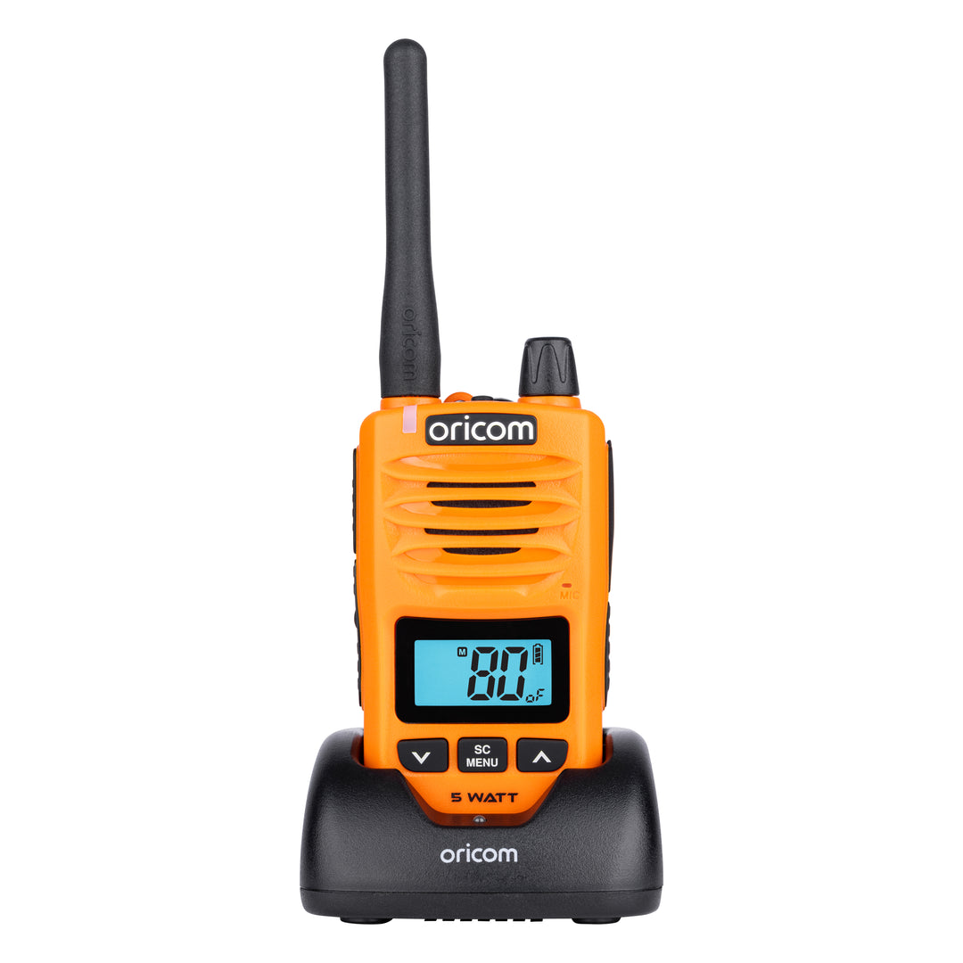 ORICOM DTX600OR Waterproof IP67 5 Watt Handheld UHF CB Radio (Orange)
