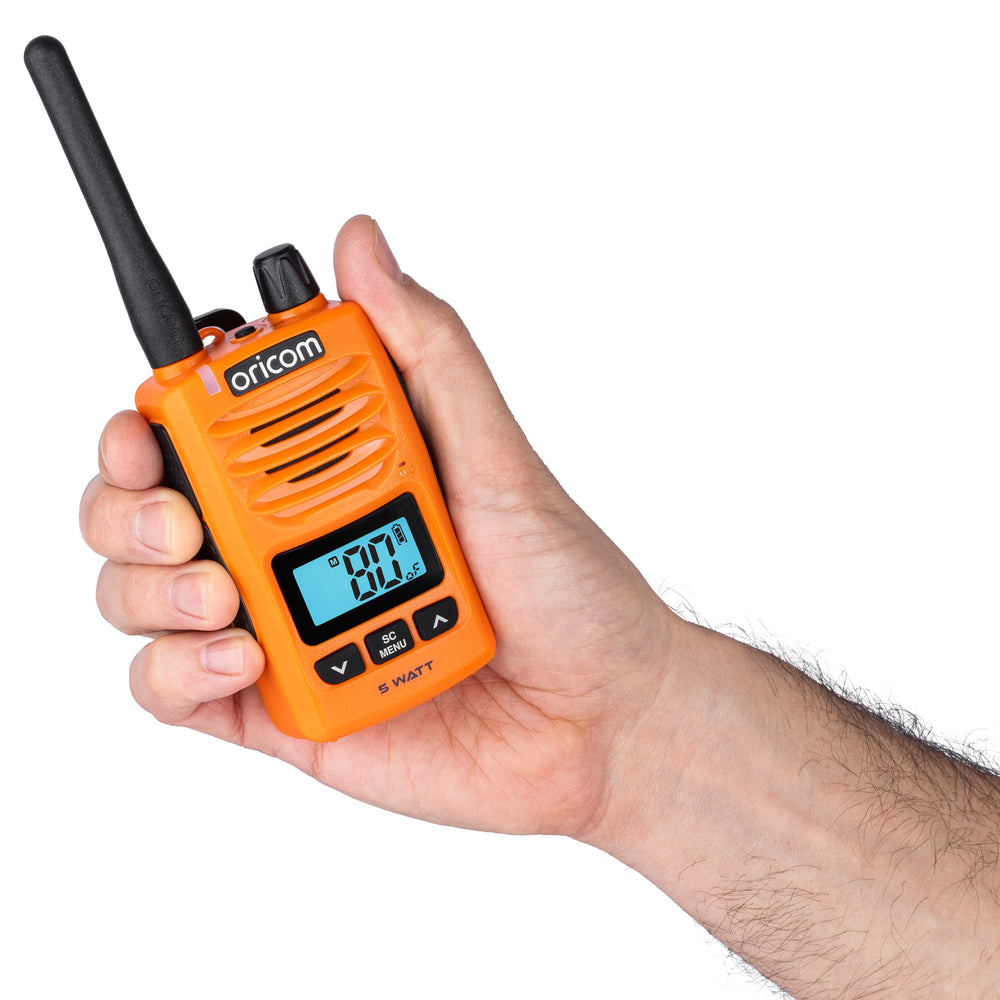 ORICOM DTX600OR Waterproof IP67 5 Watt Handheld UHF CB Radio (Orange) 1