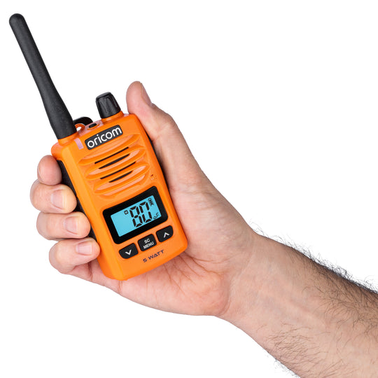 ORICOM DTX600OR Waterproof IP67 5 Watt Handheld UHF CB Radio (Orange) 1