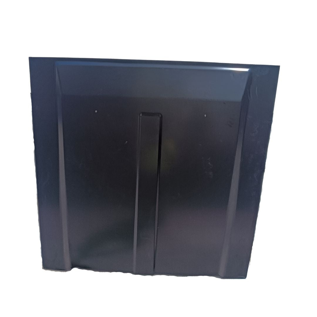 bonnet for Landcruiser 75 Series, primer dipped, black in color, with a straight bolt-on replacement design.